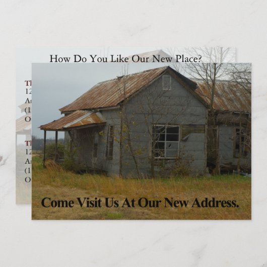 Particuliere grappige wijziging van adreskaart: ko aankondiging (Voorkant / Achterkant)