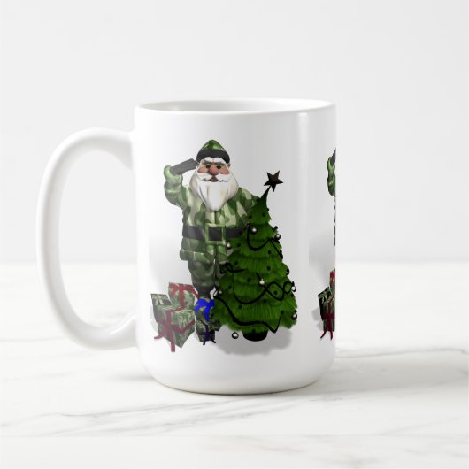 Particuliere kerstman koffiemok (Links)
