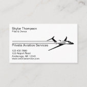 Particuliere luchtvaartdiensten visitekaartje (Voorkant)