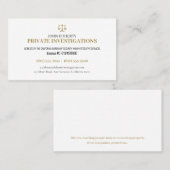 Particuliere onderzoeken | Rechercheur Professiona Visitekaartje (Voorkant / Achterkant)