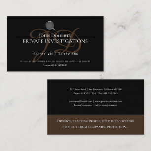 Particuliere onderzoeken   Rechercheur Visitekaartje