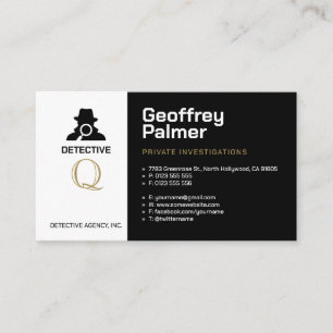 Particuliere onderzoeken Rechercheur Visitekaartje