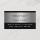 Particuliere onderzoeken | Rechercheur Visitekaartje (Achterkant)