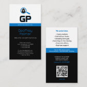 Particuliere onderzoeken | Rechercheur Visitekaartje (Voorkant / Achterkant)