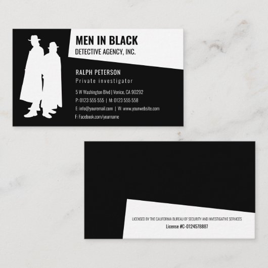 Particuliere onderzoeken | Rechercheur Visitekaartje (Voorkant / Achterkant)