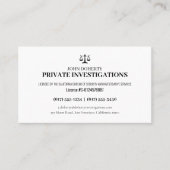Particuliere onderzoeken | Rechercheur Visitekaartje (Voorkant)