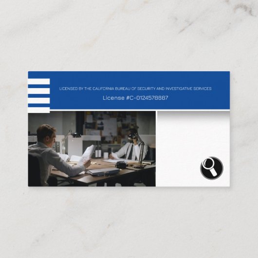 Particuliere onderzoeken | Rechercheur Visitekaartje (Achterkant)