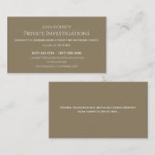 Particuliere onderzoeken | Rechercheur Visitekaartje (Voorkant / Achterkant)