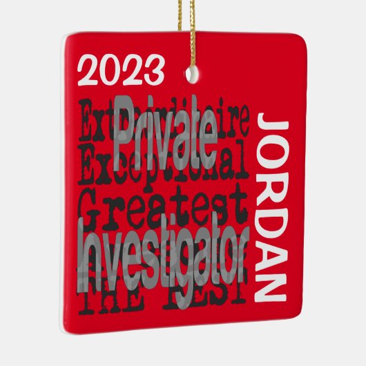 Particuliere onderzoeker Buitengewone DOUANE Keramisch Ornament (Rechts)