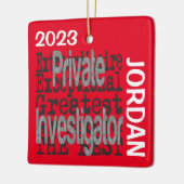 Particuliere onderzoeker Buitengewone DOUANE Keramisch Ornament (Links)