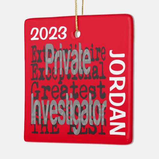 Particuliere onderzoeker Buitengewone DOUANE Keramisch Ornament (Links)