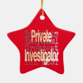 Particuliere onderzoeker Extraordinaire Keramisch Ornament (Achterkant)