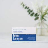 Particuliere onderzoeker | Rechercheur Deep Blue Visitekaartje