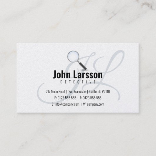 Particuliere onderzoeker | Rechercheur Visitekaart Visitekaartje (Voorkant)