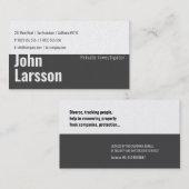 Particuliere onderzoeker | rechercheur visitekaartje (Voorkant / Achterkant)