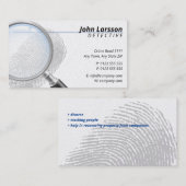 Particuliere onderzoeker | rechercheur visitekaartje (Voorkant / Achterkant)