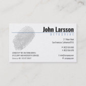 Particuliere onderzoeker | rechercheur visitekaartje (Voorkant)