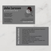 Particuliere onderzoeker | rechercheur visitekaartje (Voorkant / Achterkant)