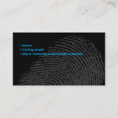 Particuliere onderzoeker | rechercheur visitekaartje (Achterkant)