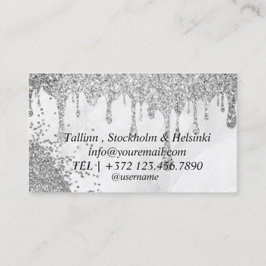 Particuliere partij Bartender Visitekaartje (Achterkant)