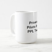 Particuliere piloten zijn ook PPL. Koffiemok (Voorkant links)