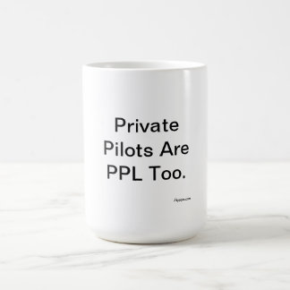 Particuliere piloten zijn ook PPL. Koffiemok