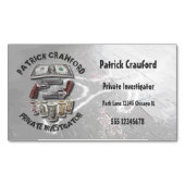 Particuliere rechercheur rechercheur met Pistolen  Magnetisch Visitekaartje (Voorkant)