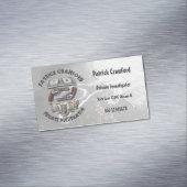 Particuliere rechercheur rechercheur met Pistolen  Magnetisch Visitekaartje (Voorbeeld)