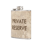 Particuliere reserve beige granietfles heupfles (Links)