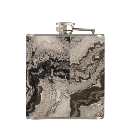 Particuliere reserve Graniet Swirls Flask Heupfles (Achterkant)
