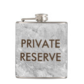 Particuliere reserve - grijze en bruine granietfle heupfles (Voorkant)