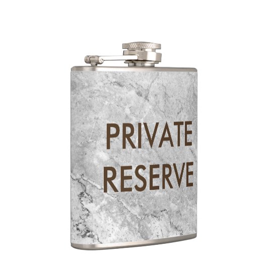 Particuliere reserve - grijze en bruine granietfle heupfles (Rechts)