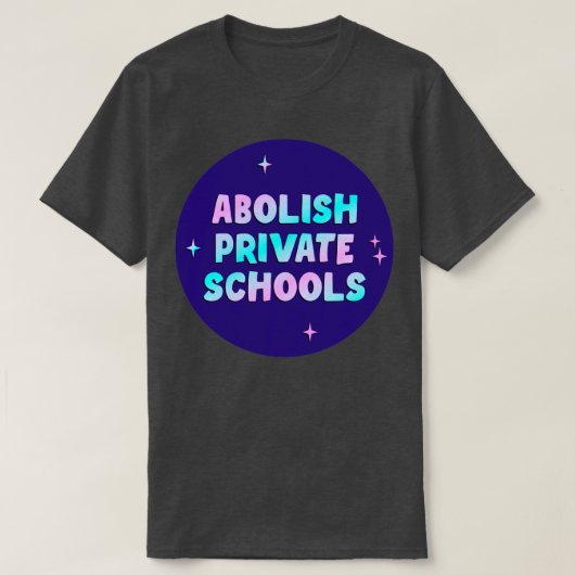 Particuliere scholen afschaffen t-shirt (Design voorkant)
