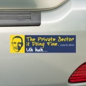 Particuliere sector doet het goed bumpersticker (Op auto)
