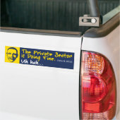 Particuliere sector doet het goed bumpersticker (Op Truck)