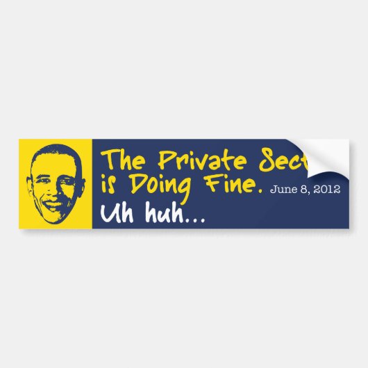 Particuliere sector doet het goed bumpersticker (Voorkant)