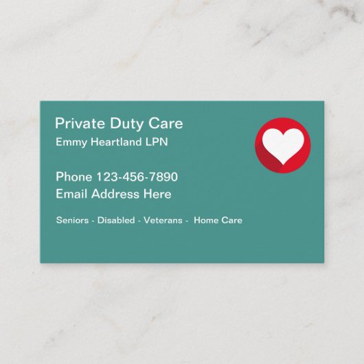 Particuliere thuiszorg visitekaartje (Voorkant)