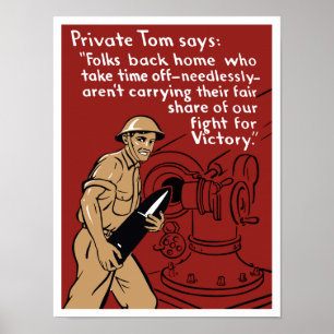 Particuliere Tom - Tweede Wereldoorlog Poster