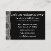 Particuliere verpleegkundigen, groot visitekaartje (Achterkant)