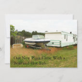 Particuliere wijziging van adreskaart: Boat en war Aankondiging (Voorkant)