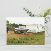 Particuliere wijziging van adreskaart: Boat en war Aankondiging (Staand voorkant)