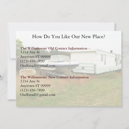 Particuliere wijziging van adreskaart: Boat en war Aankondiging (Achterkant)