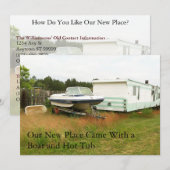 Particuliere wijziging van adreskaart: Boat en war Aankondiging (Voorkant / Achterkant)