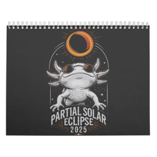 Partiële Zonsverduistering 2025 Axolotl Amphibian Kalender