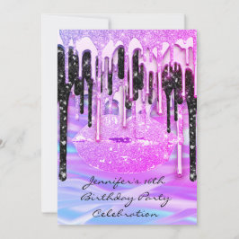 Partij 16e Lips Roze Kiss Girly Mermaid Drips Kaart