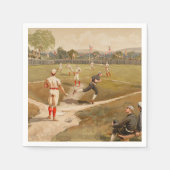  partij 1800s Baseball Game Sport Theme Party Servet (Voorkant)