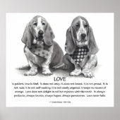 PARTIJ: 1 CORINTHIANS 13: BASET HOUNDS, PENCIL POSTER (Voorkant)