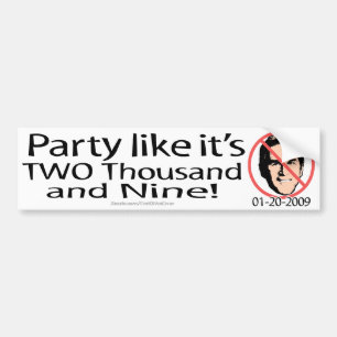 Partij 2009 bumpersticker