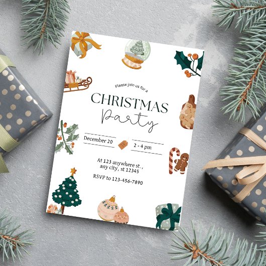 Partij Aankondiging Jingle en Mingle xmas feest