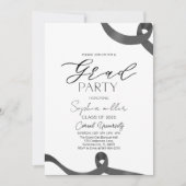 partij Afstuderen, minimalistisch zwart-wit Kaart (Voorkant)